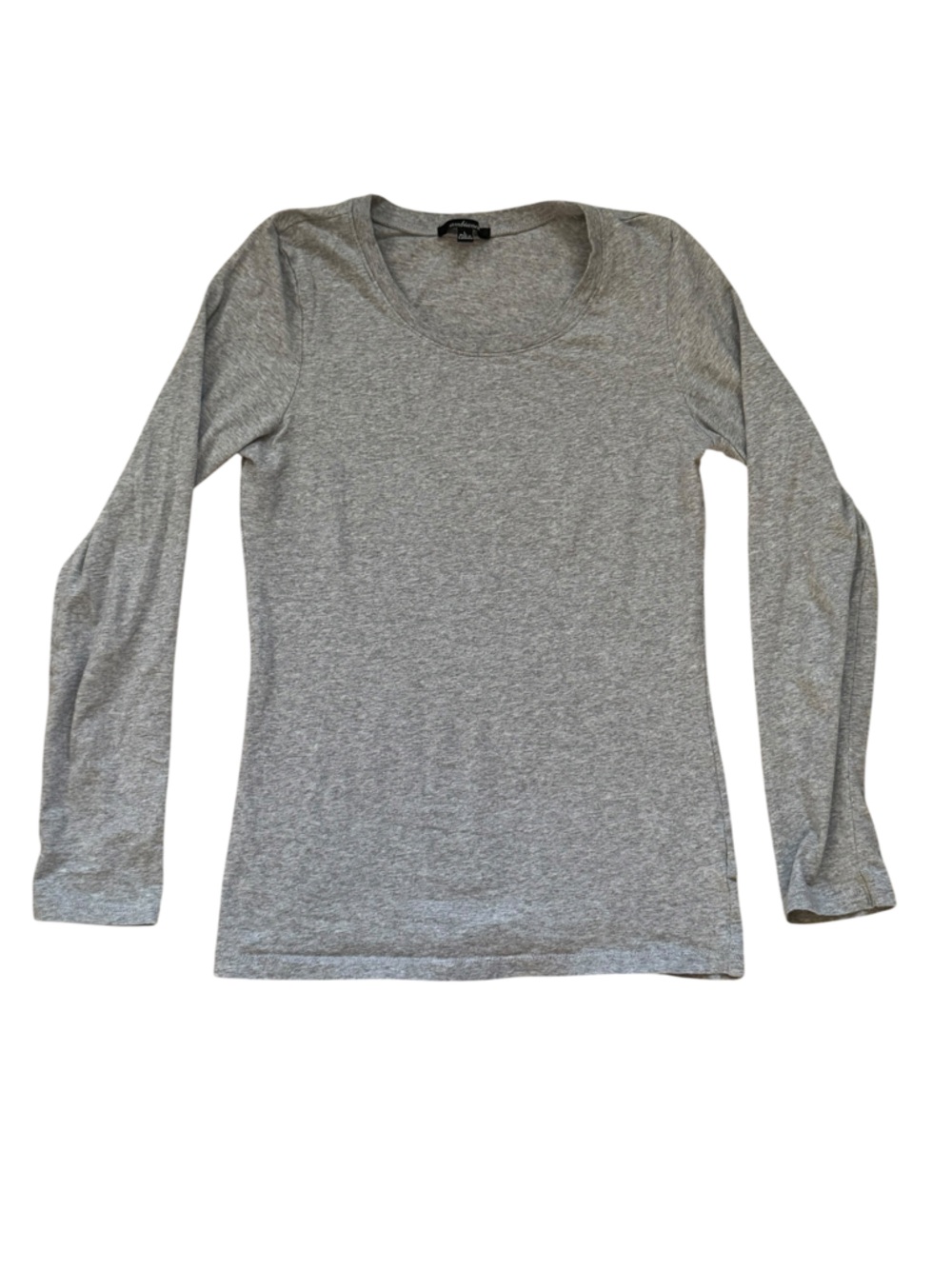 Ambiance Heather Gray Long Sleeve Scoop Neck Top